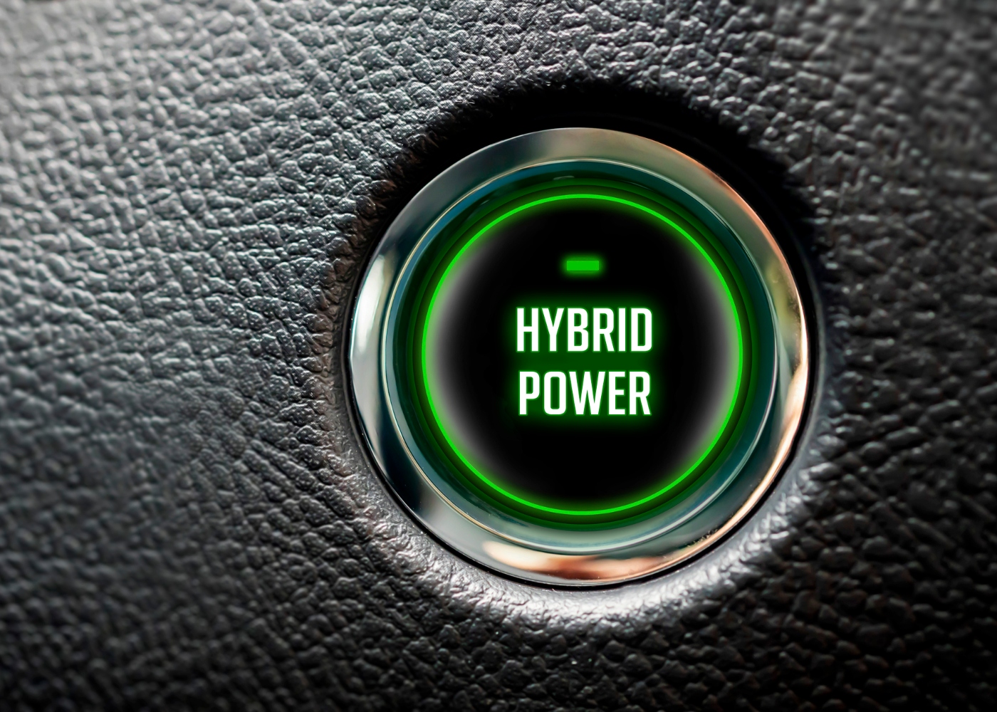 botão de ligar o carro com designação Hybrid power