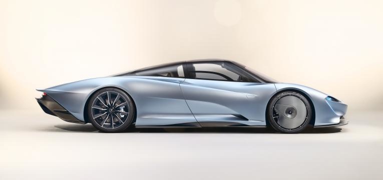 imagem do exterior do novo maclaren speedtail