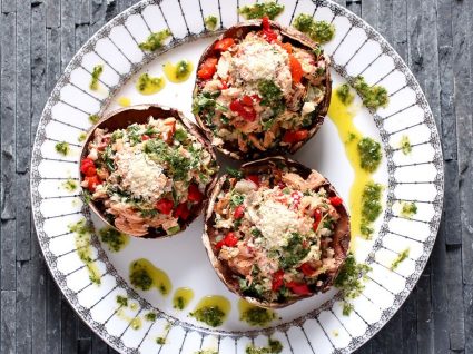 Receita de cogumelos portobello com bacalhau [com vídeo]