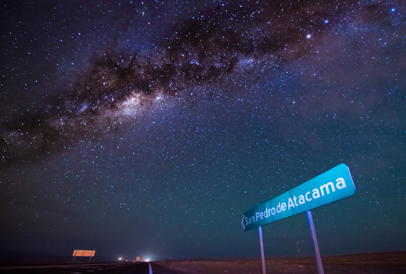 Céu estrelado no deserto do atacama