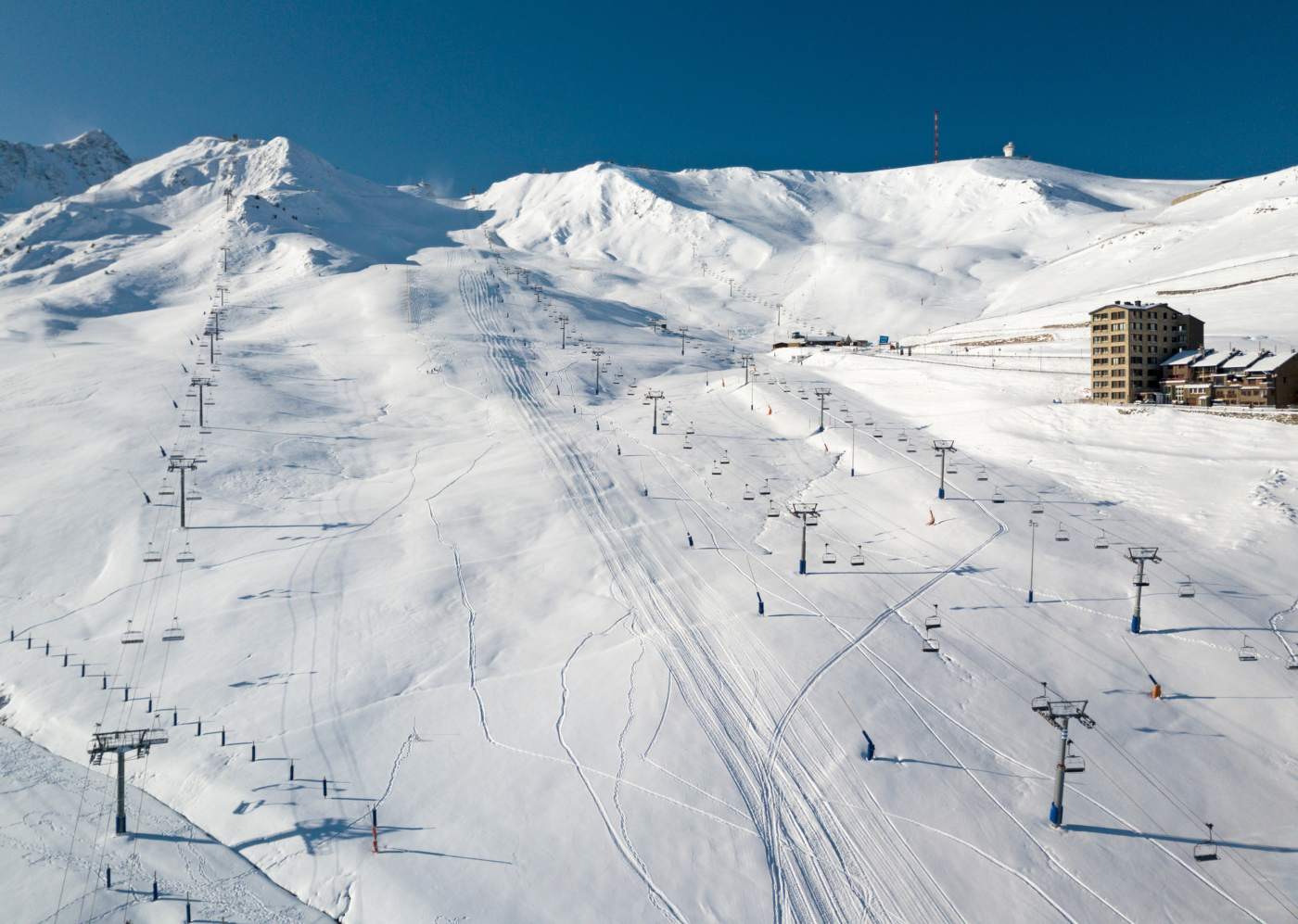 Pista de estância de ski