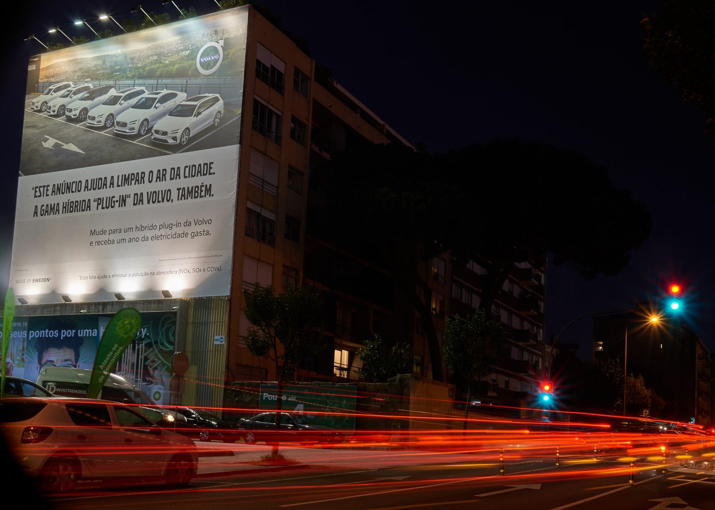 painel publicitário da volvo