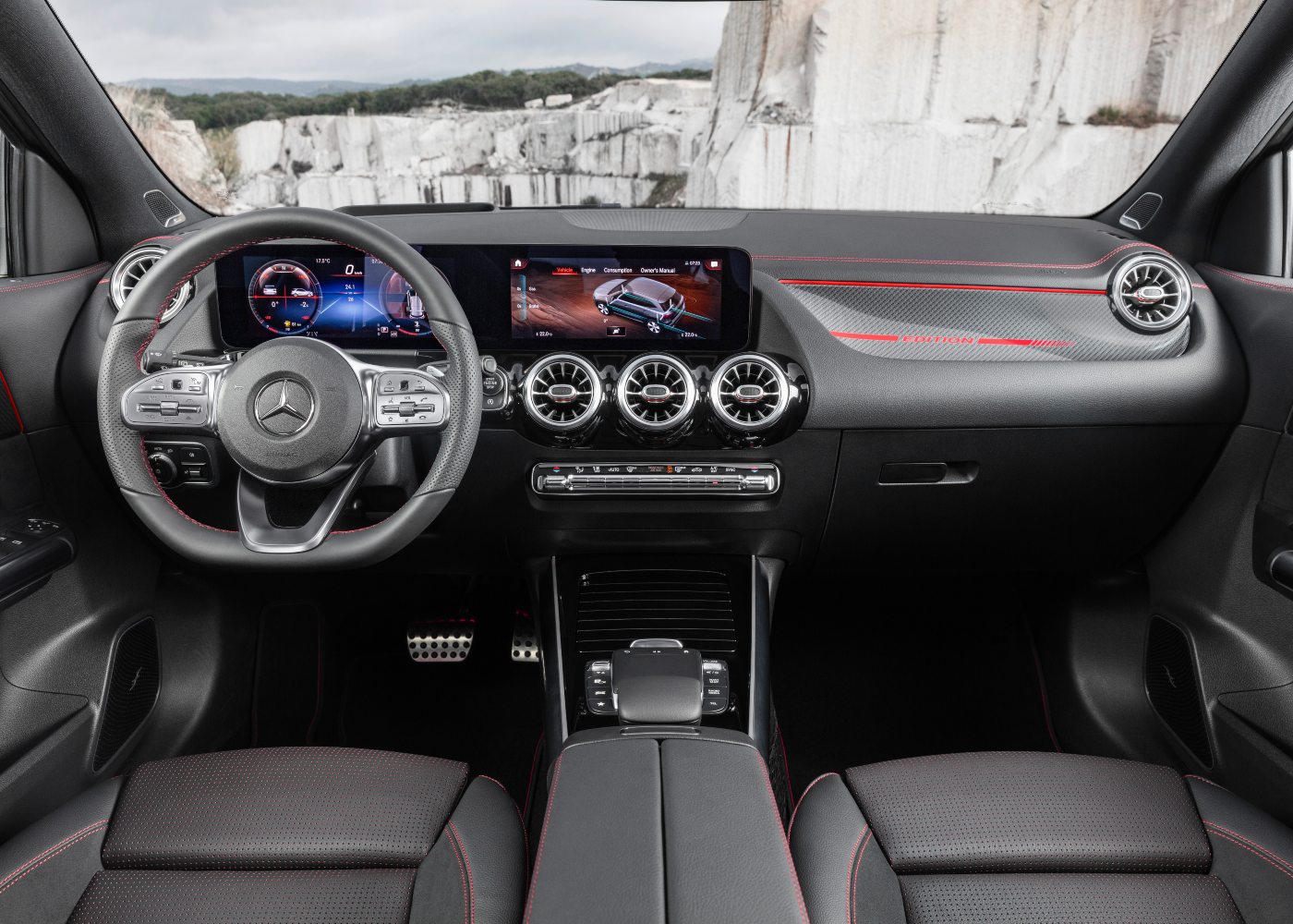 interior novo mercedes gla