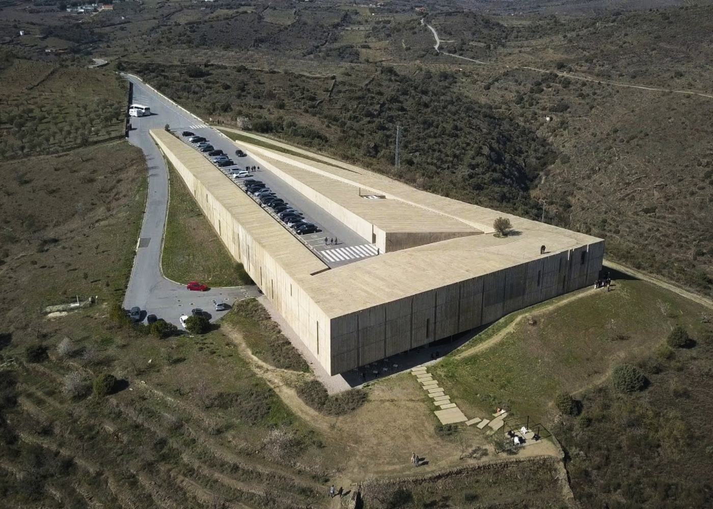 Vista aérea do Museu de Foz Côa