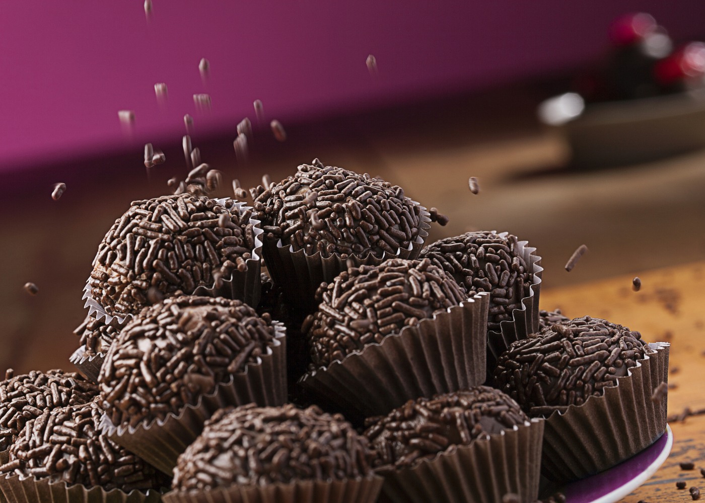 Brigadeiro de chocolate e leite condensado cozido