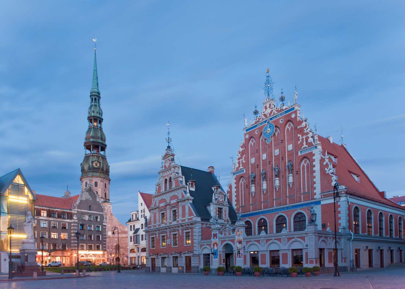 Praça central de Riga