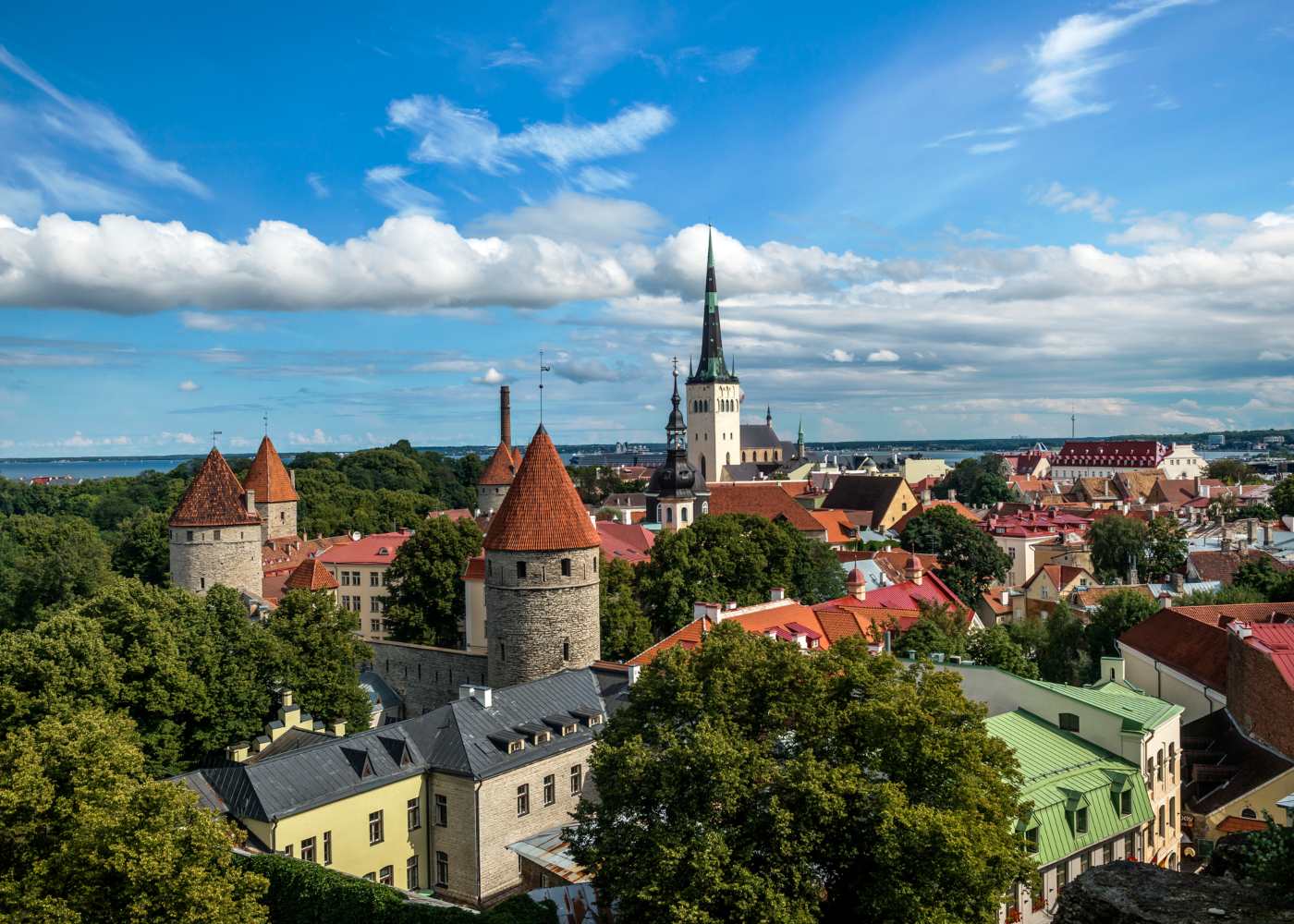 Vista de Talin na Estónia