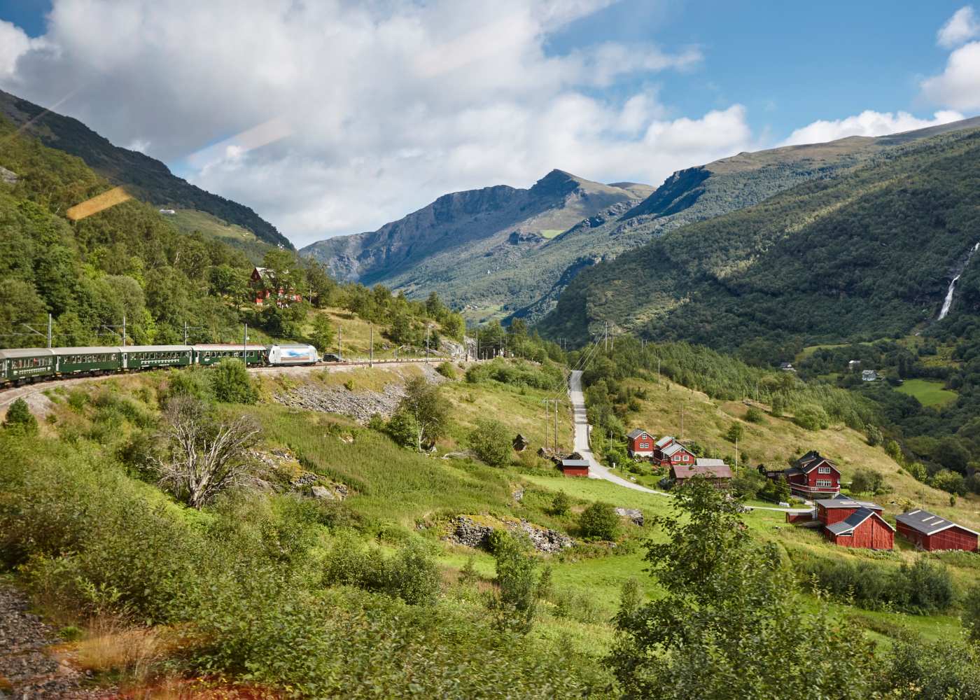 Comboio Flam Railway na Noruega