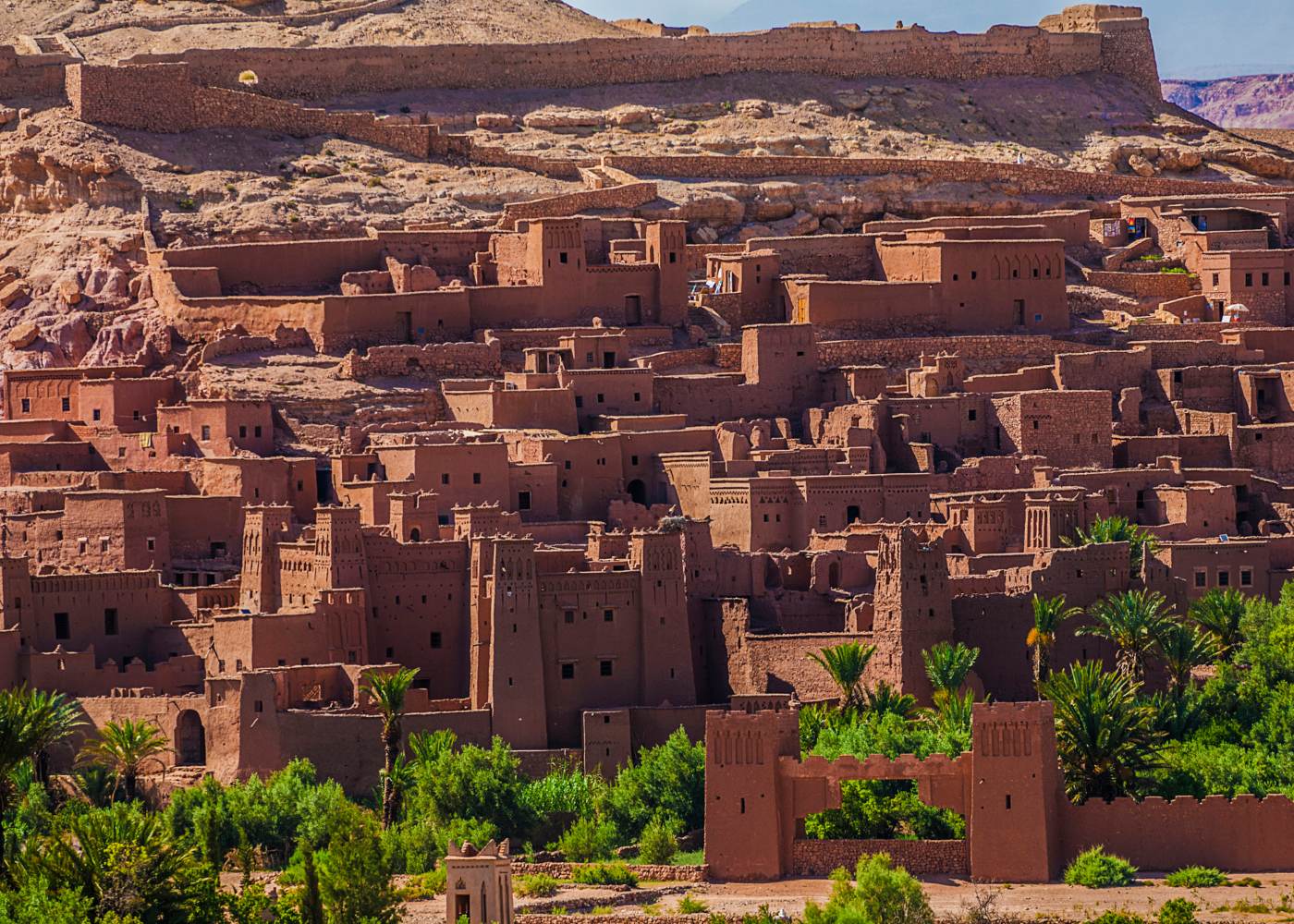 Panorâmica da cidade do cinema em marrocos