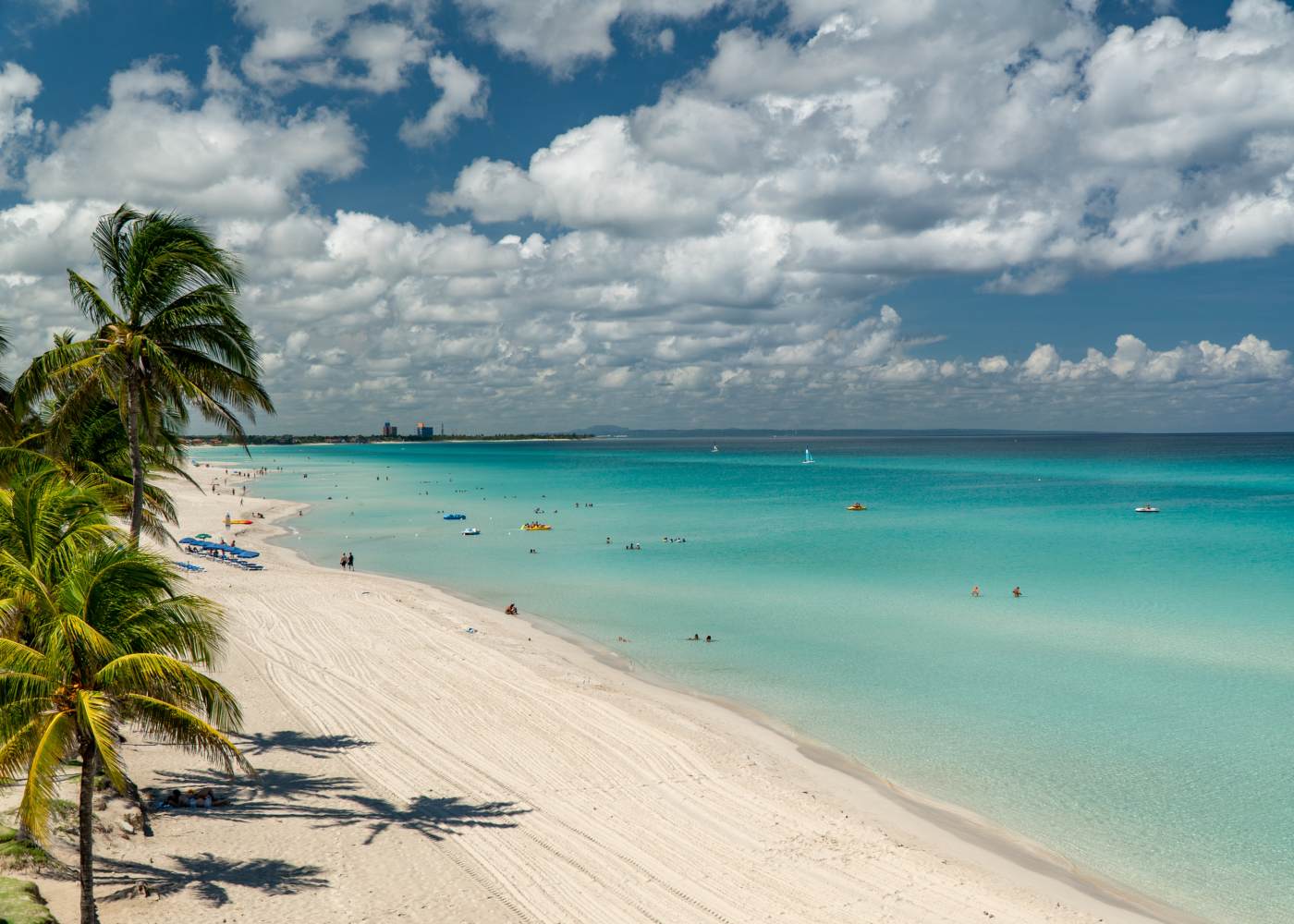 Panorâmica da praia em Varadero