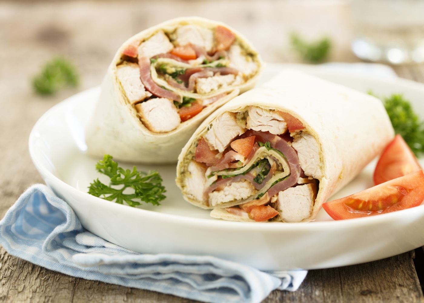 WRAP DE FRANGO COM RICOTA