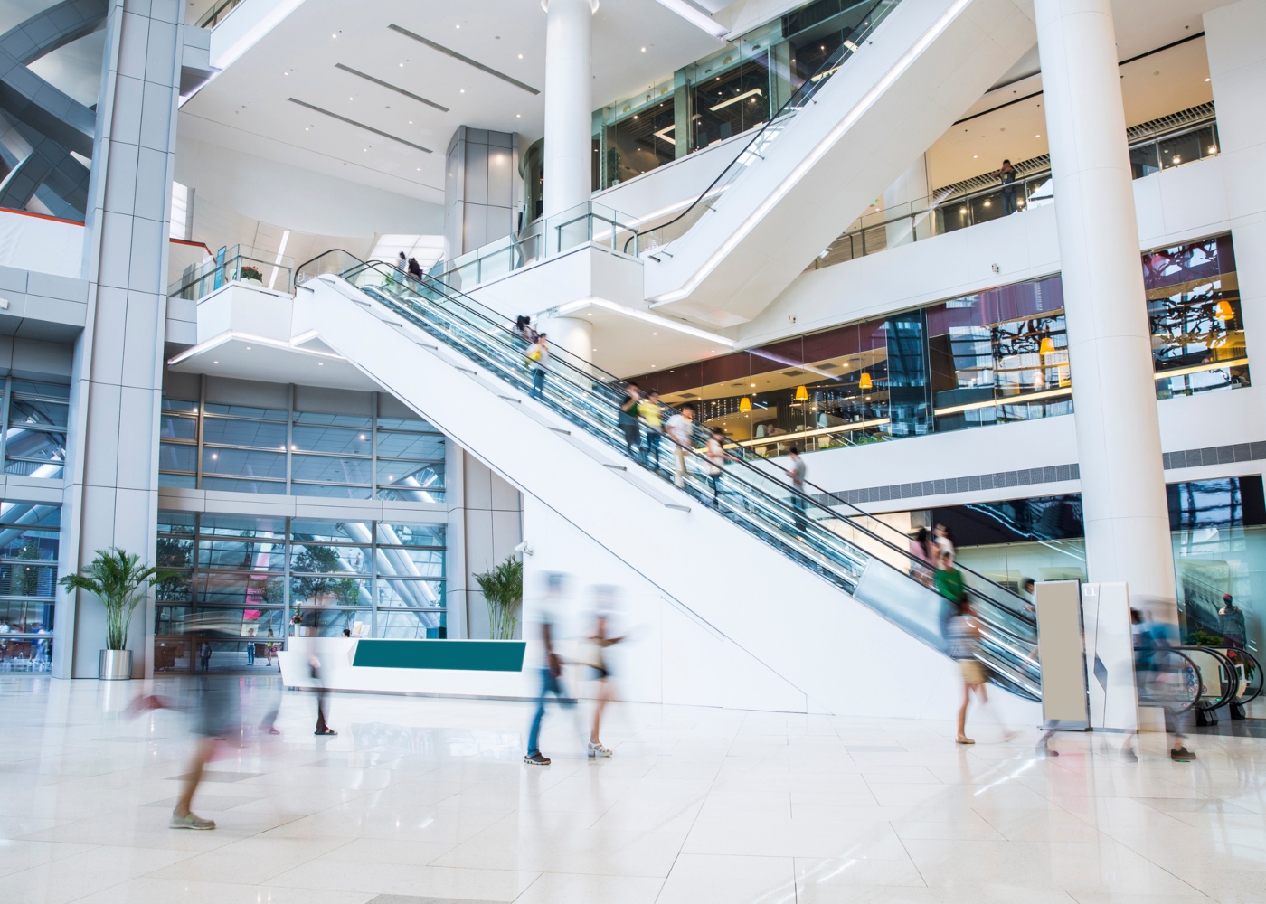 Interior de um centro comercial