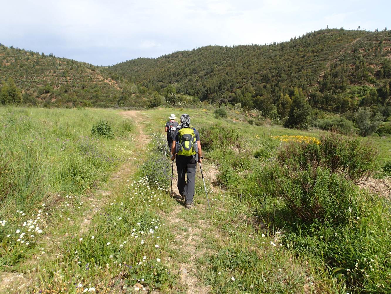 Homens a caminhar na Via Algarviana