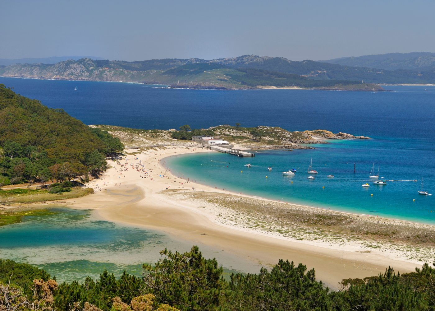 Praias de Ciés no norte de espanha