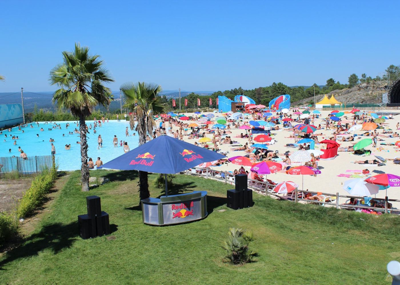 Panorâmica da praia artificial de Mangualde