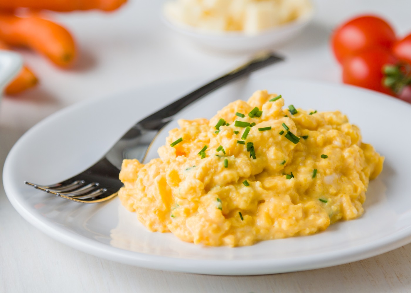 ovos mexidos com tomate