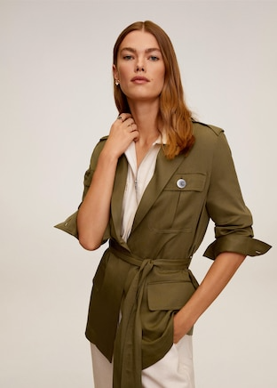 trench coat verde