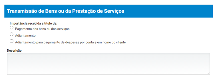 descrição serviço