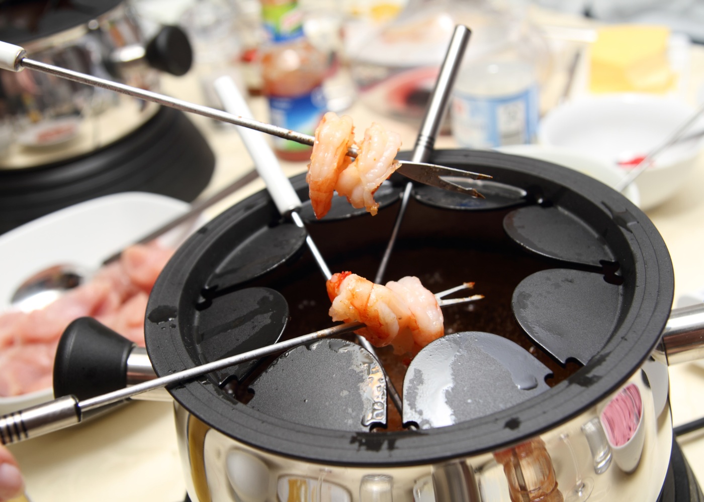 fondue de peixe e marisco