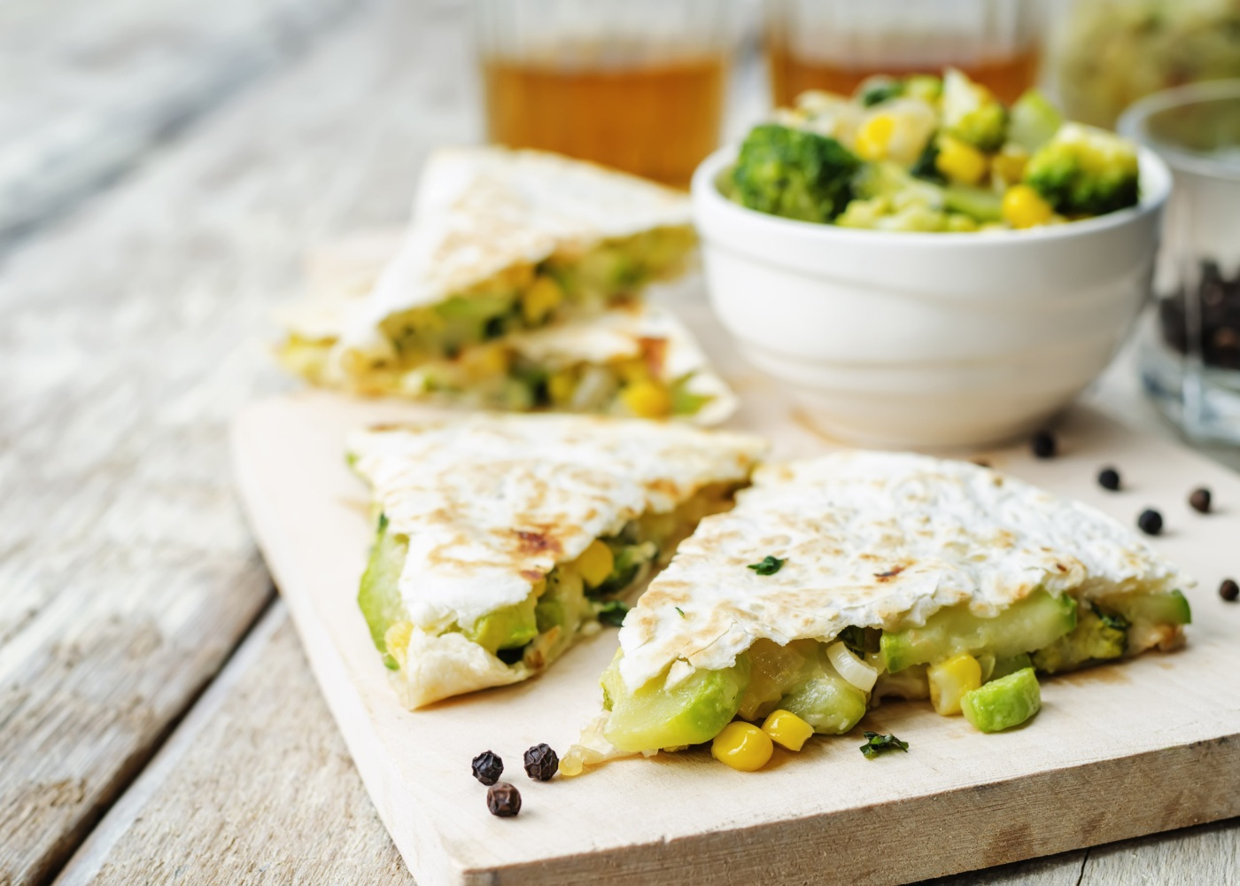 Quesadilhas de legumes