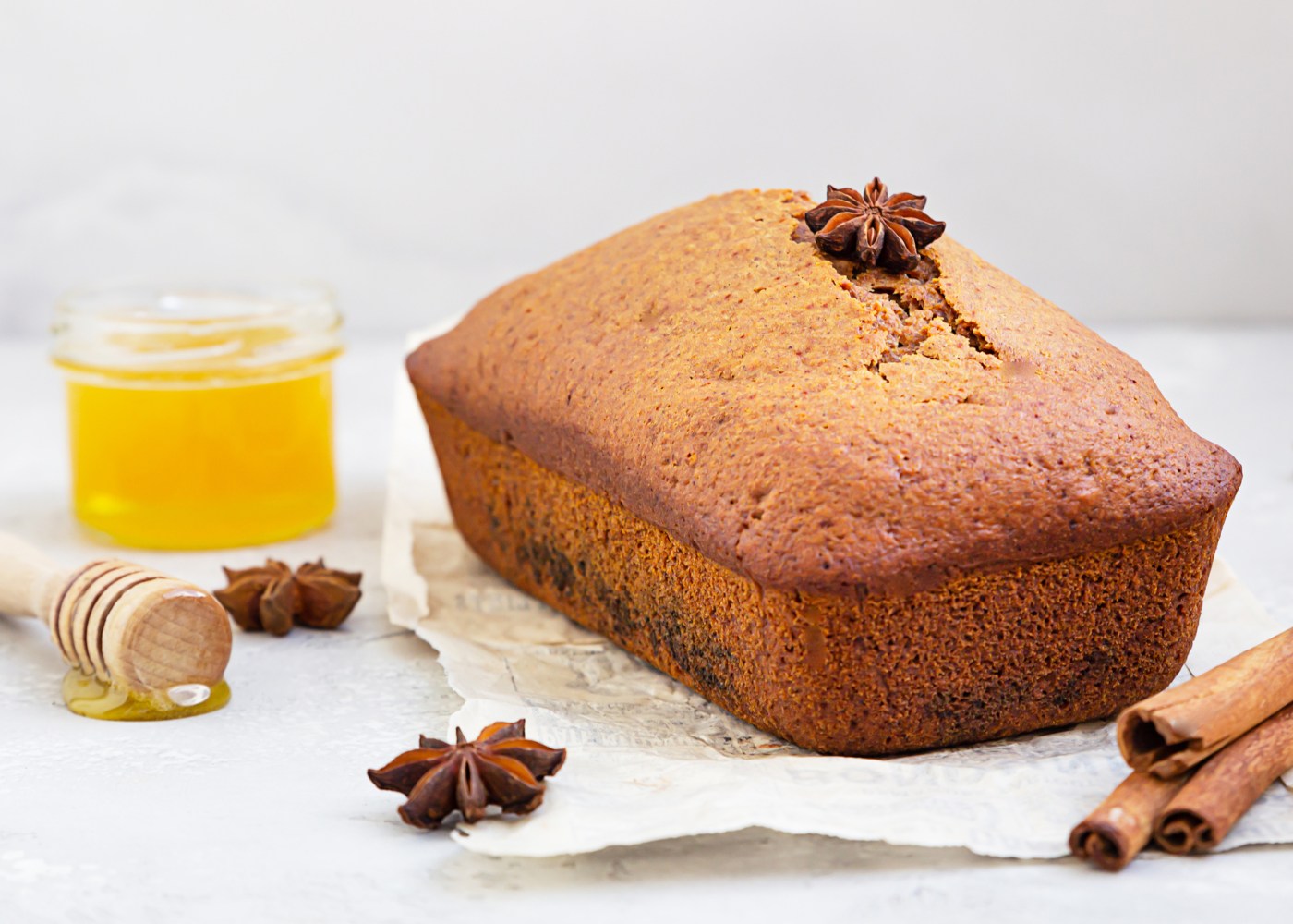 bolo de canela e mel