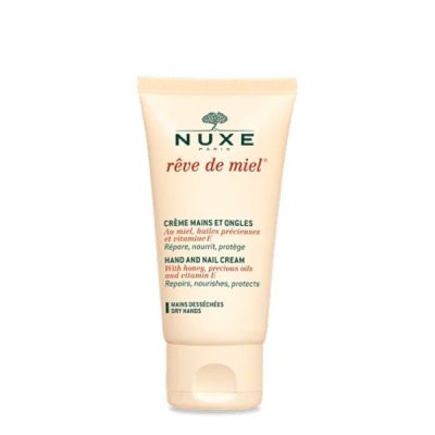 Embalagem de creme para as mãos da Nuxe