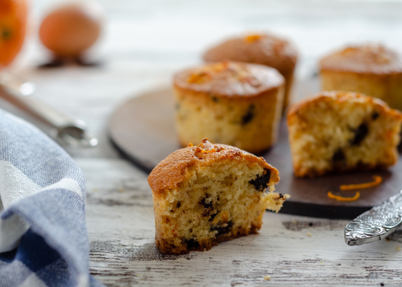 Madalenas de laranja e chocolate
