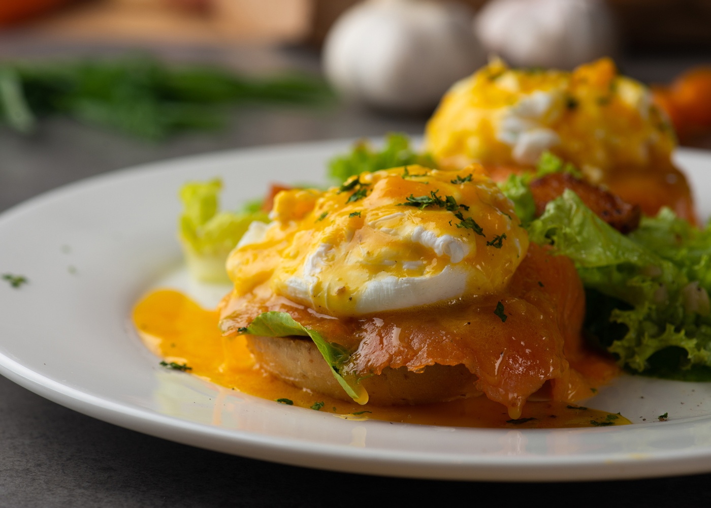 Ovos benedict com salmão