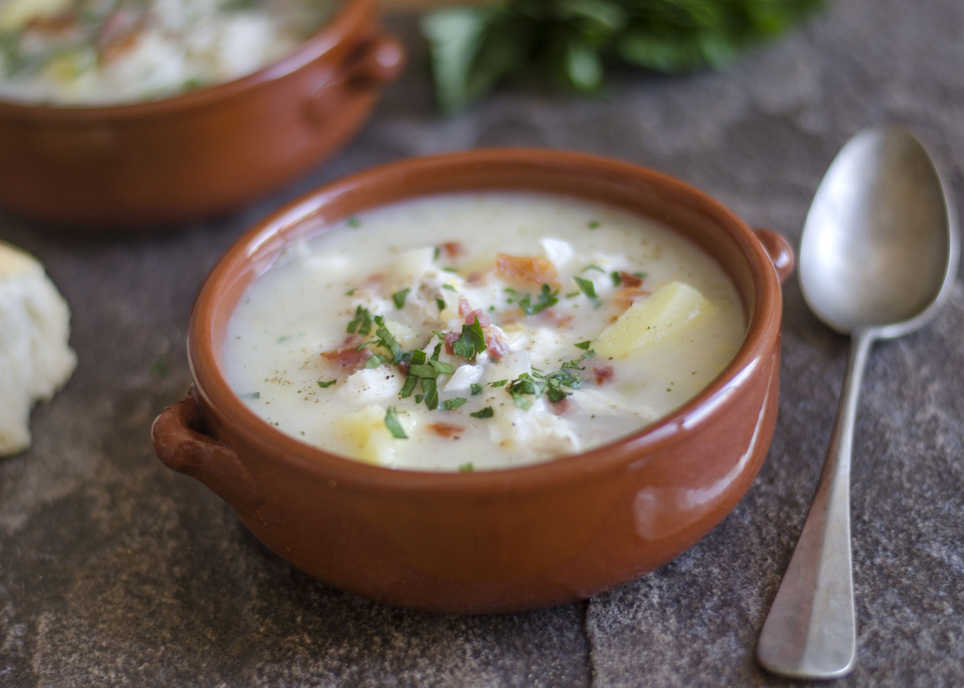 sopa de cação com poejo