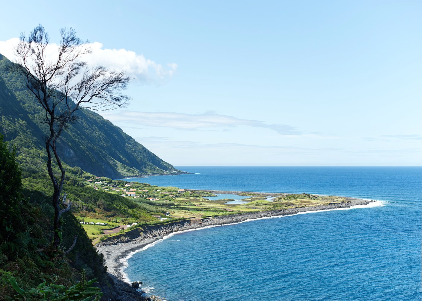 Fajã na ilha de São Jorge