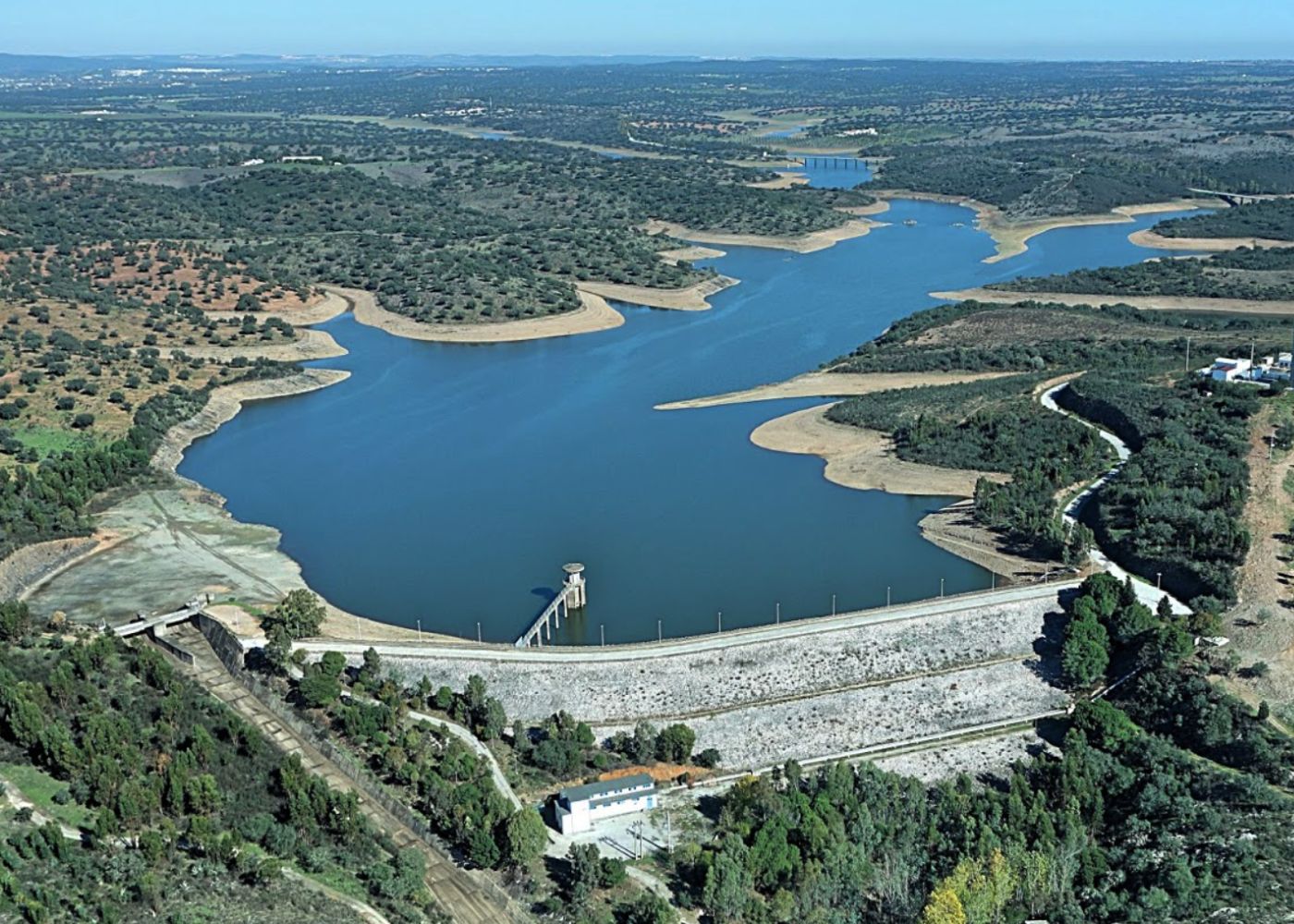 Vista aérea da Barragem da Vigia