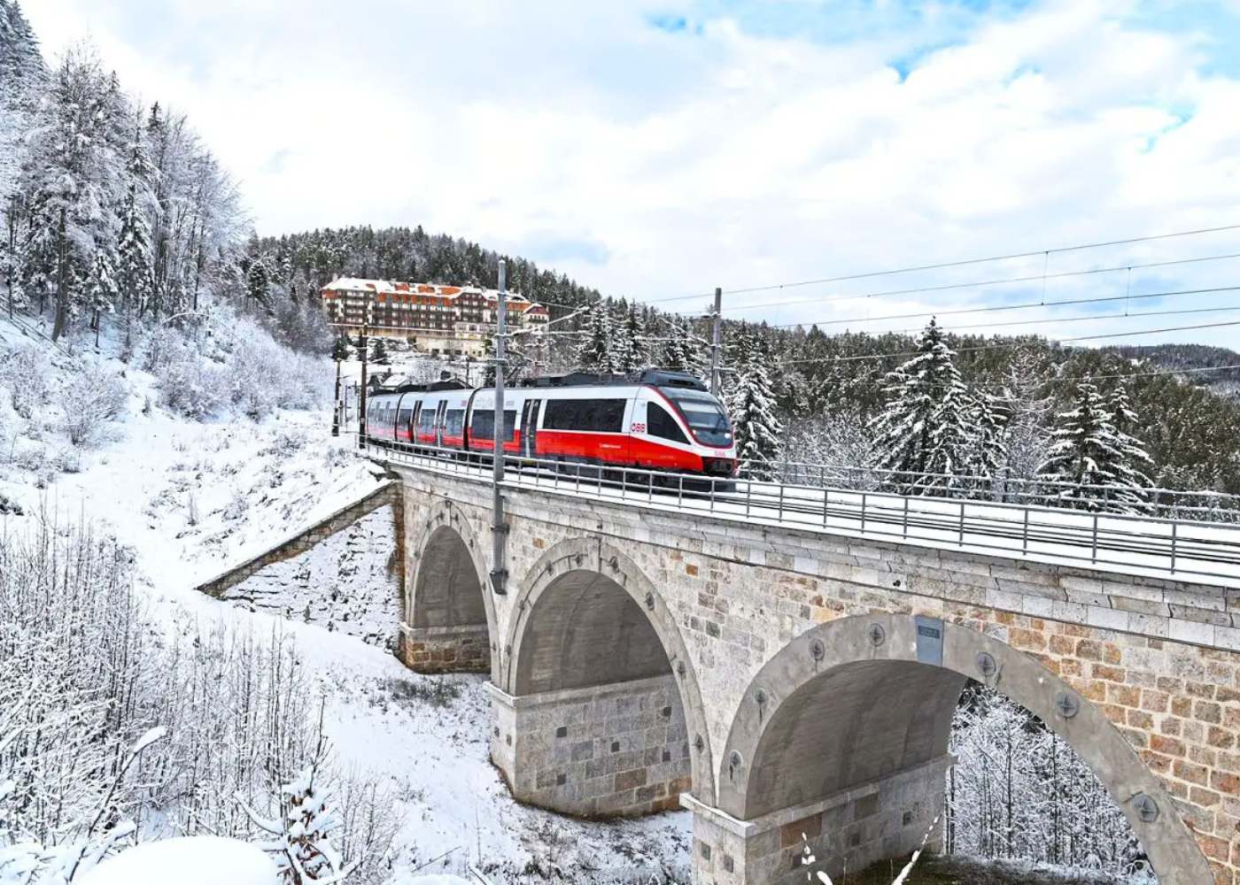 comboio semmering com neve