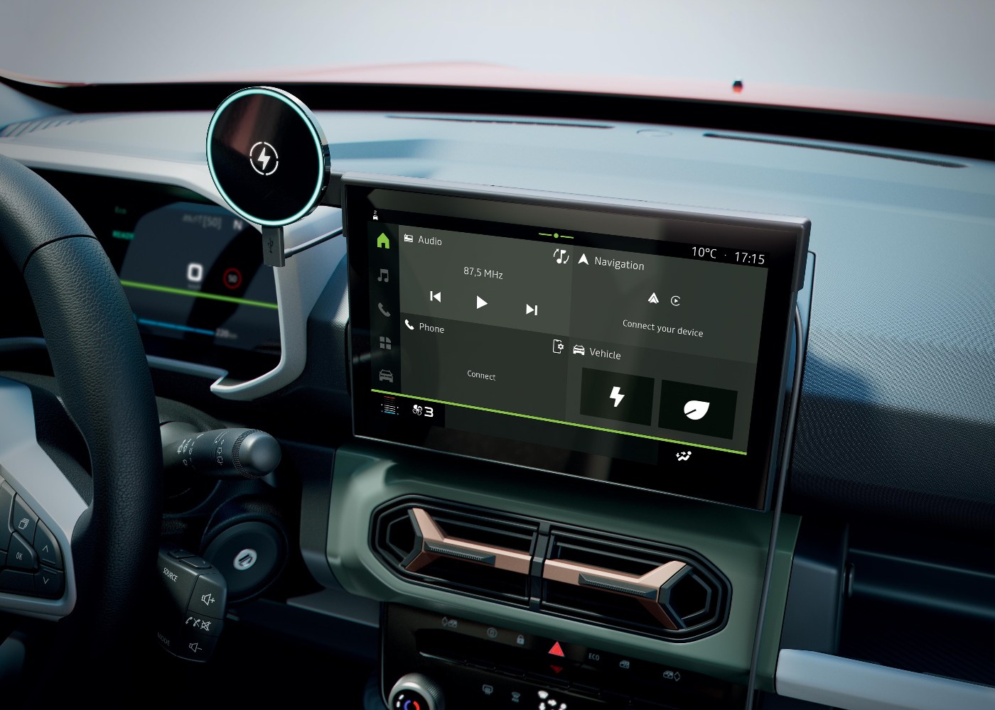 Interior do Dacia Spring