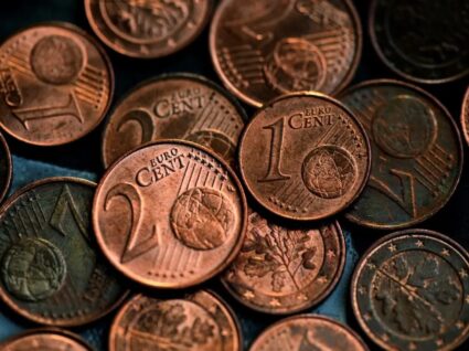 moedas de um e dois cêntimos