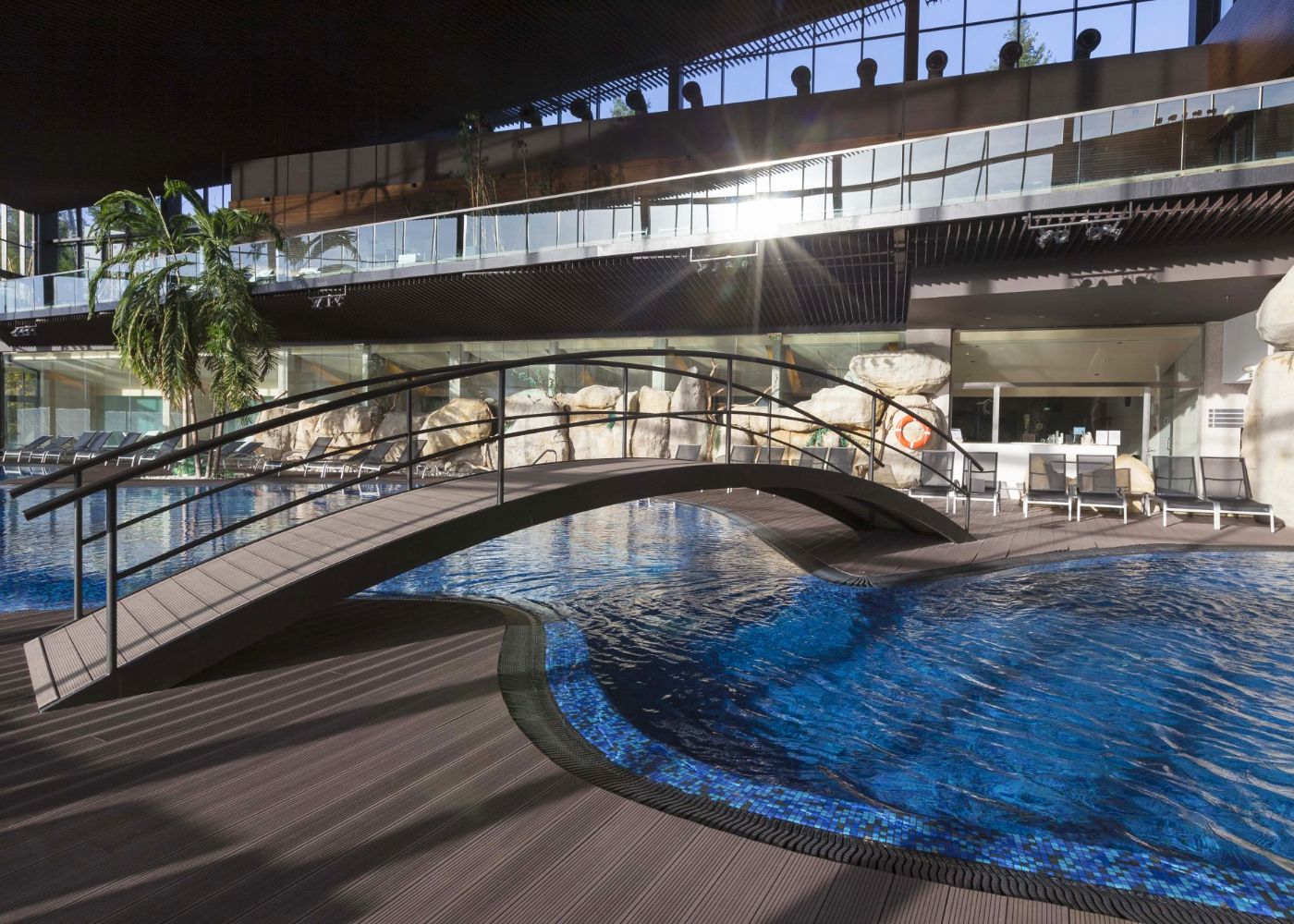 aspecto das piscinas de água quente