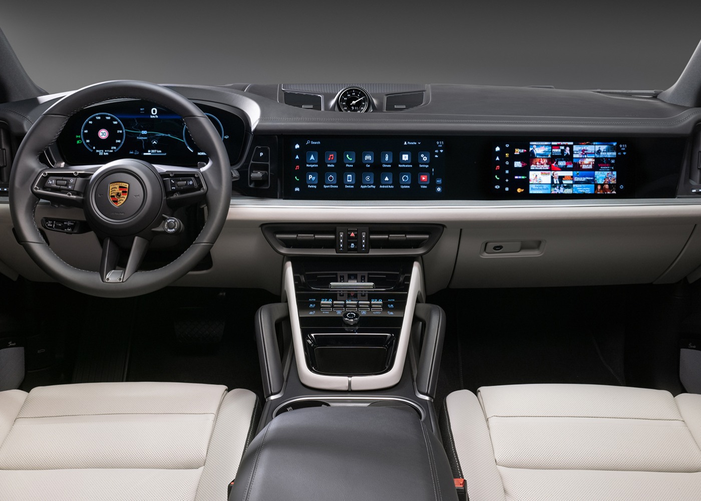 interior do novo porsche cayenne