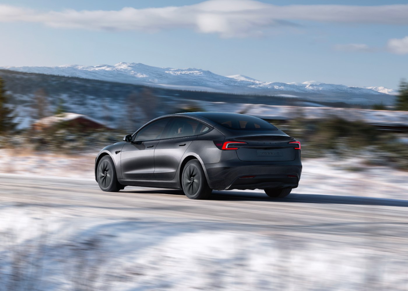 traseira do model 3 standard