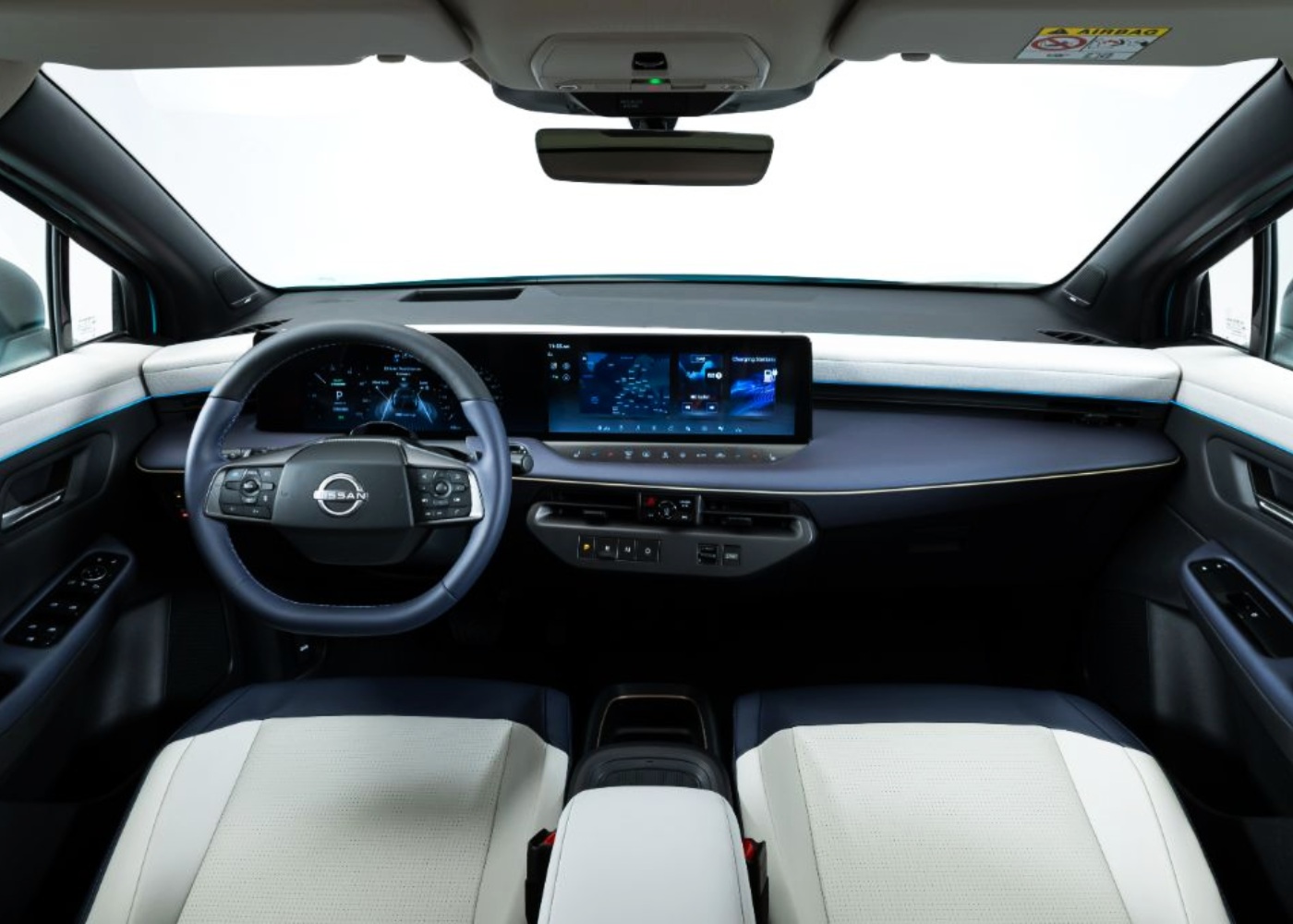 interior do novo Nissan Leaf