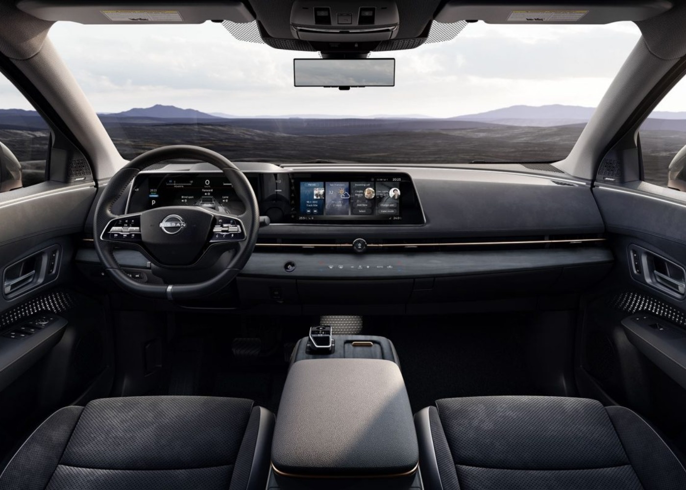 interior do nissan ariya