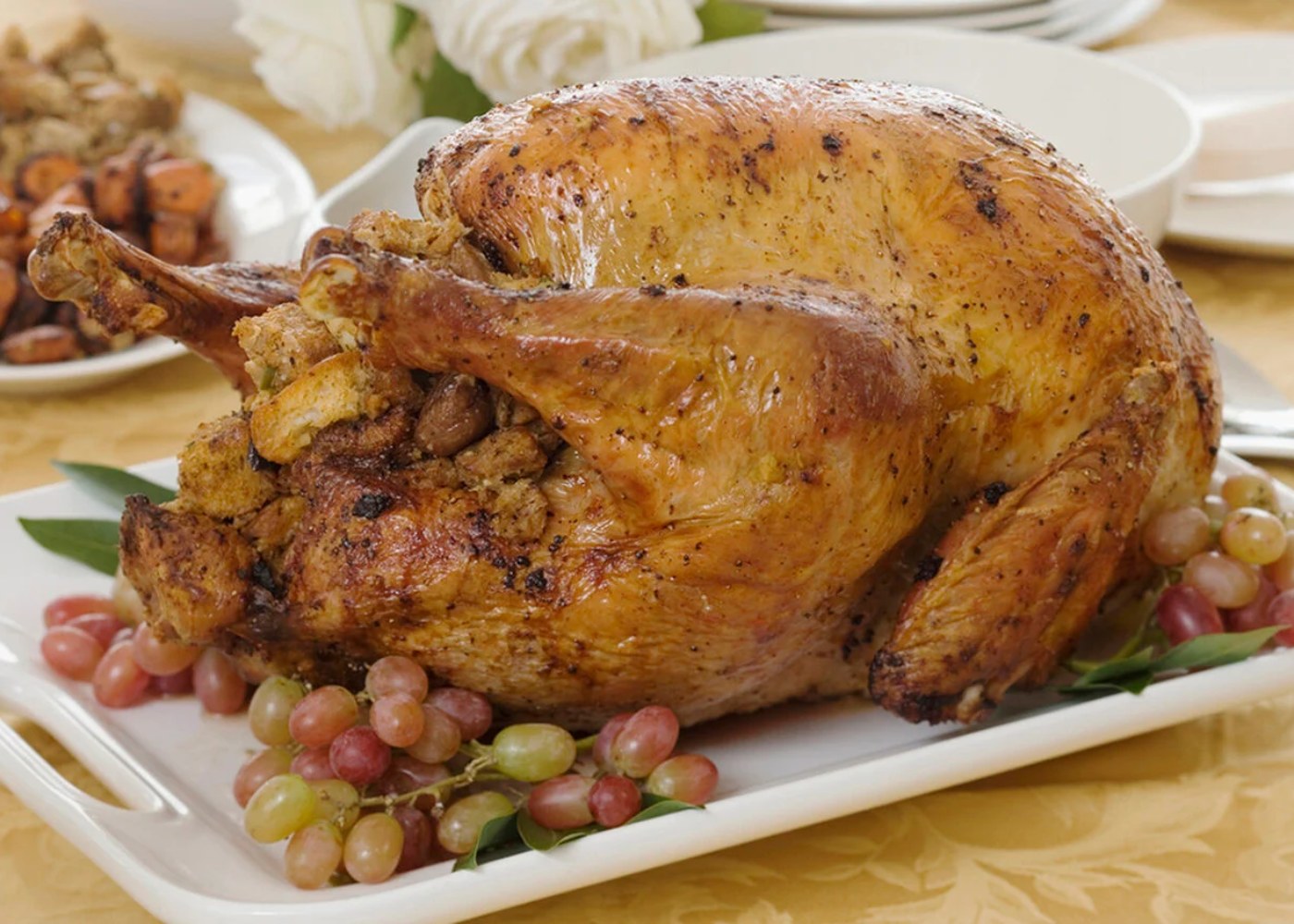 peru recheado com uvas