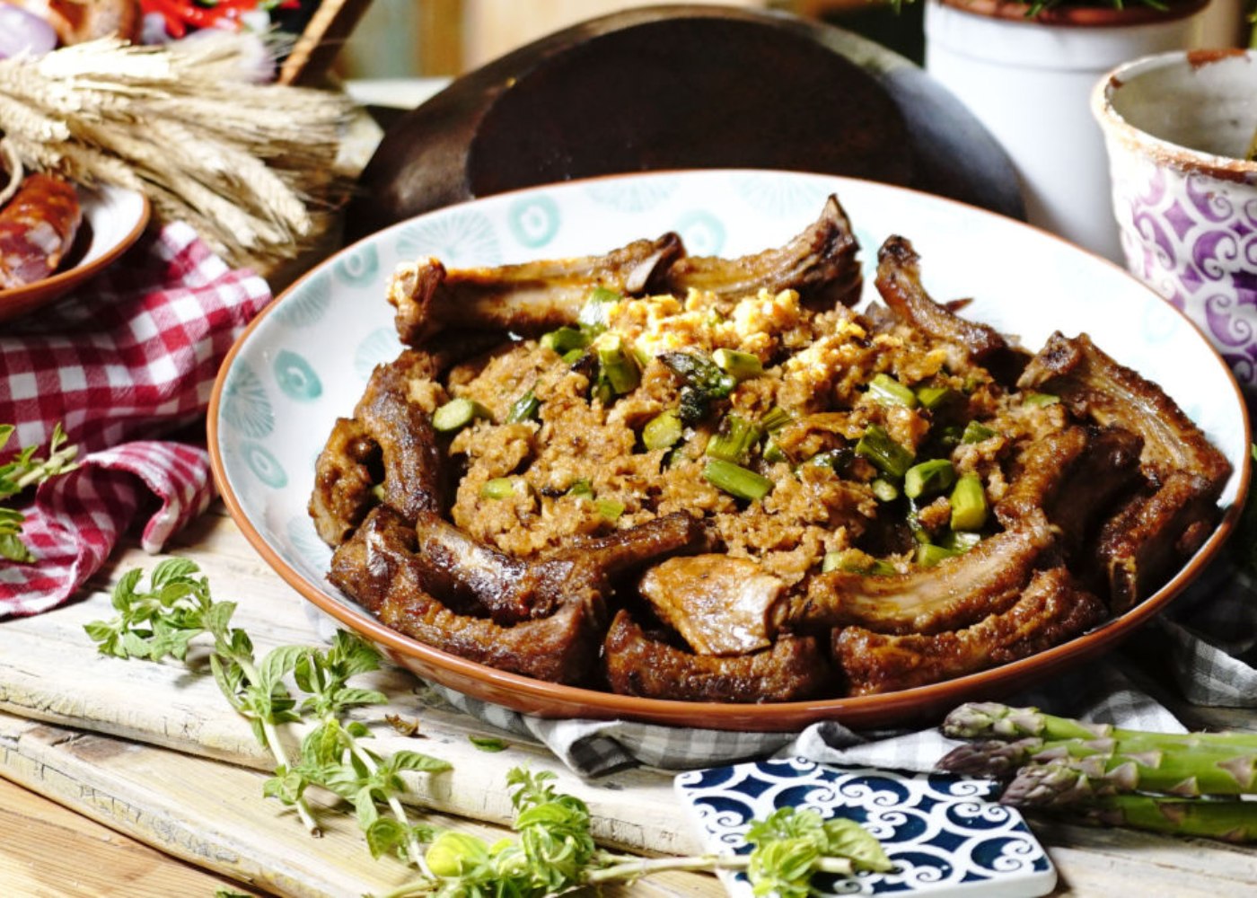 migas alentejanas com carne