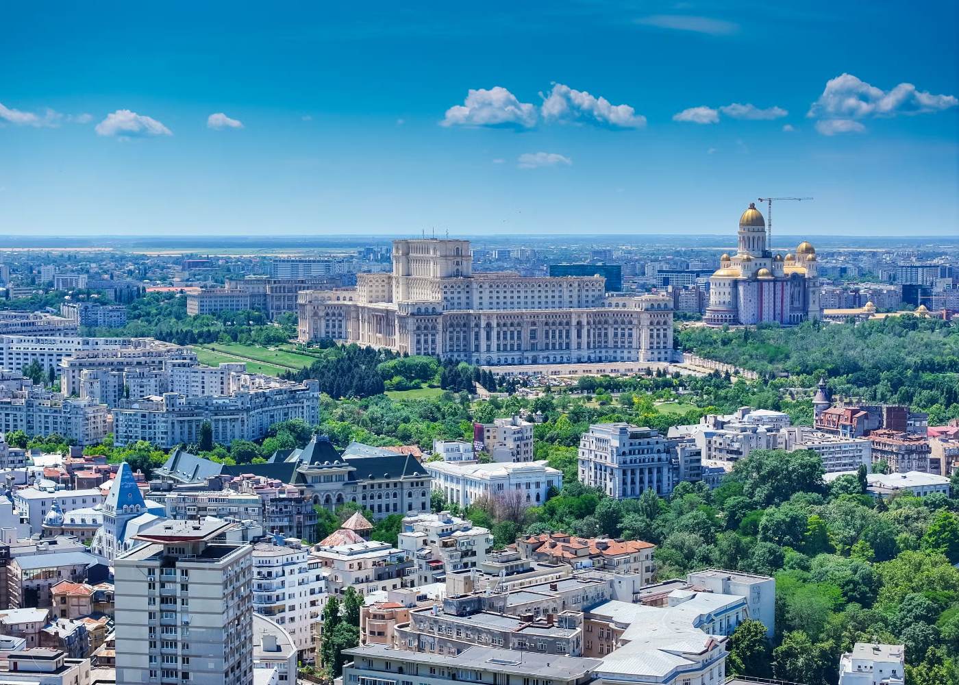 vista de bucareste, capital da roménia