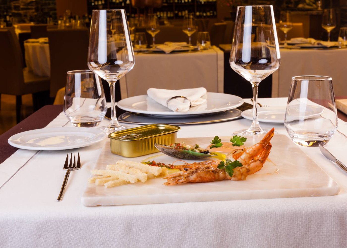 mesa do restaurante geadas em Trás-os-Montes