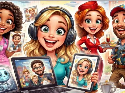 caricaturas feitas por IA