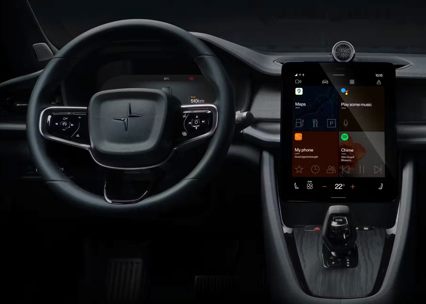 interior do Polestar 2