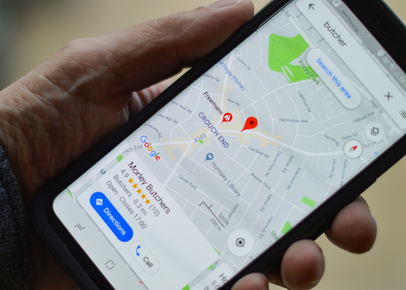 smartphone com google maps