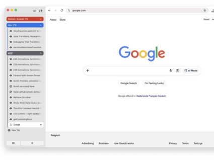 tabs na vertical no Chrome