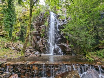cascata da bica de água d'alta