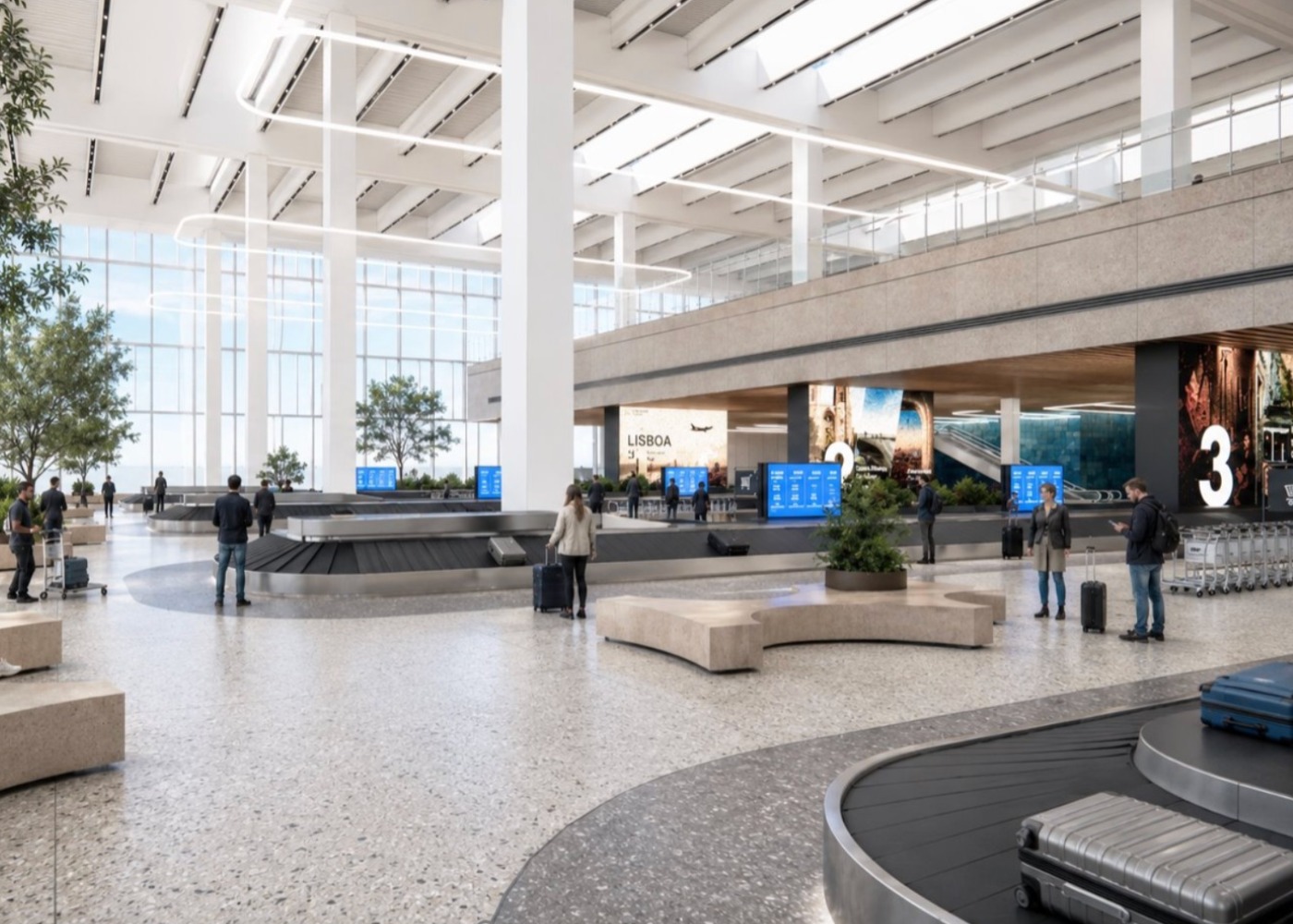 sala do novo aeroporto