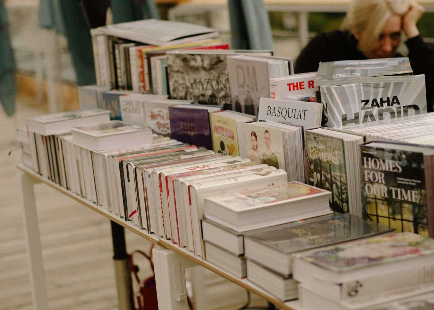 stand na feira do livro